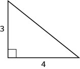 A right triangle